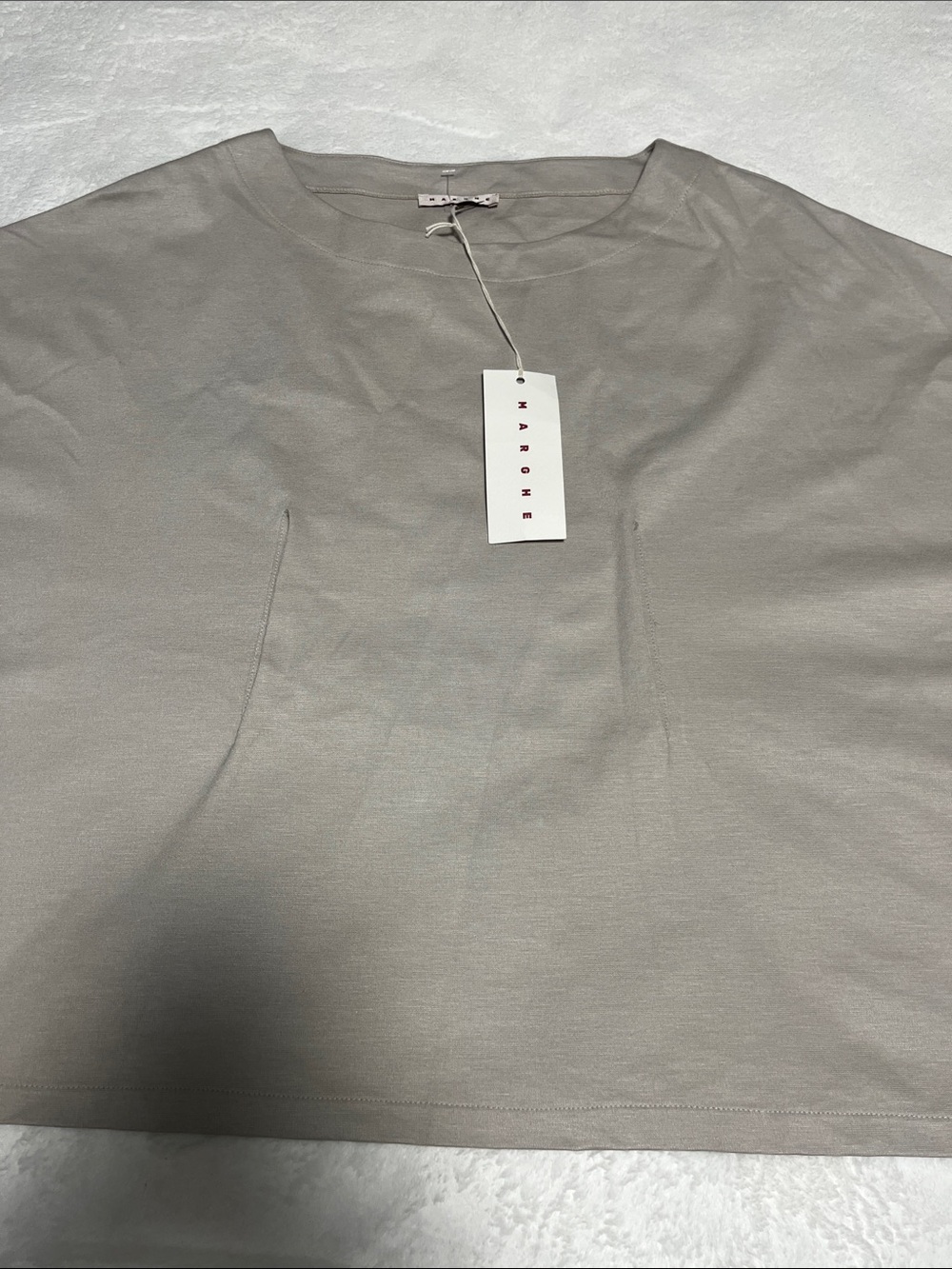 Taupe Crewneck Women's Top